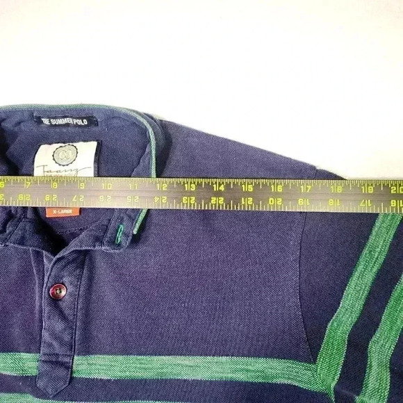 Taanz Men's Summer Polo XL Stripes No Collar Button Henley Type European READ - Picture 12 of 16